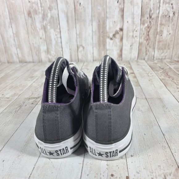 Converse Chuck Taylor All Star Low Top Grey Purple Womens 7 Sneakers 525960F - Picture 3 of 8